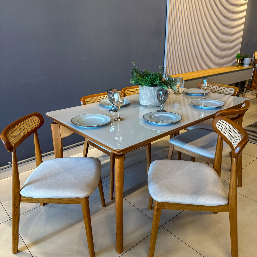 Cópia de Sem nome (29) Mesa Diana com 6 cadeiras Palladium - Imagem 1